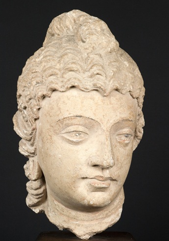 Bodhisattva or celestial being, ca. 200 CE (Gandhara - Pakistan - Kushana Period) Mount Holyoke College Art Museum, South Hadley, Massachusetts, MH 1931.1.O.OI
